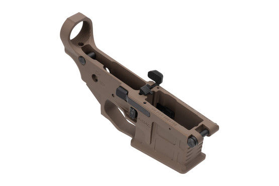 Radian Weapons A-DAC AR-15 Lower Receiver in Radian Brown has a flared magwell